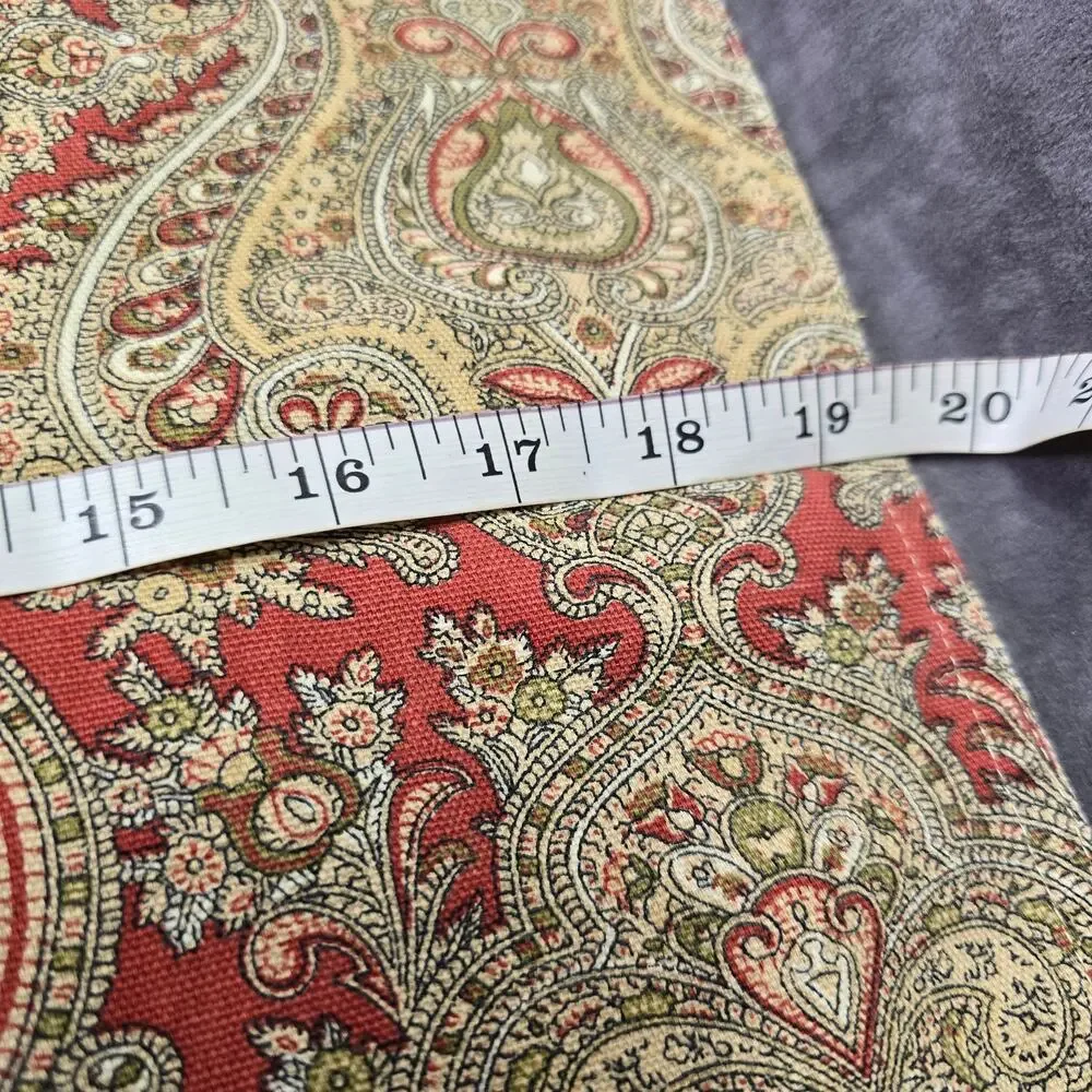 Lauren Ralph Lauren Paisley Green Tan Red 19 x 19 Cloth Table Napkin Set of 4